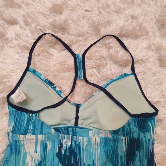 Nike blue white pattern tankini sz 12 - Picture 3 of 9